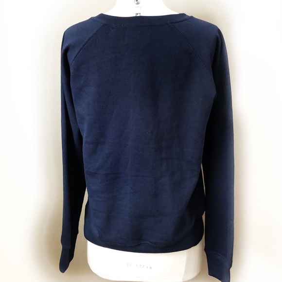 3 / $25 MINT GREEN navy crewneck size women’s med - Picture 3 of 5
